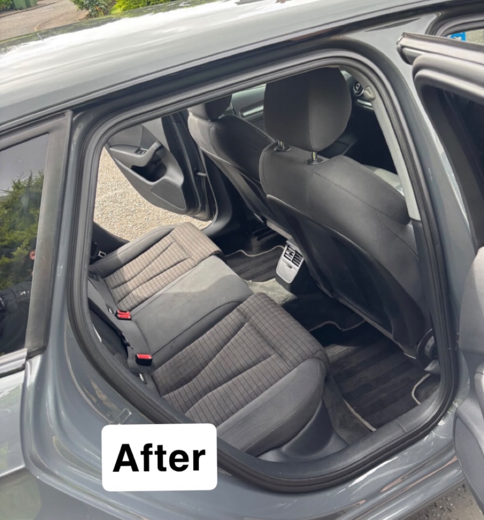 Full Valet After - Spotless Deep Shampooed Rear Seats & Interior