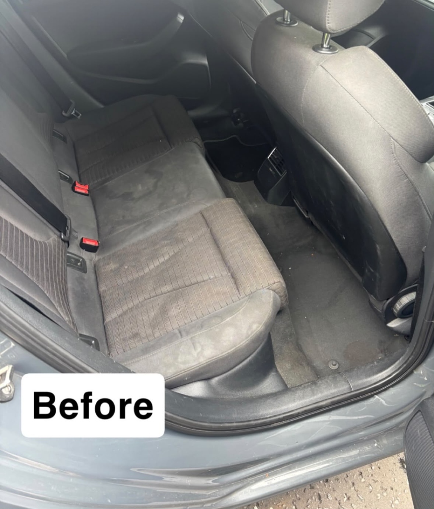 Full Valet Before - Strained Upholstery & Floor Mats