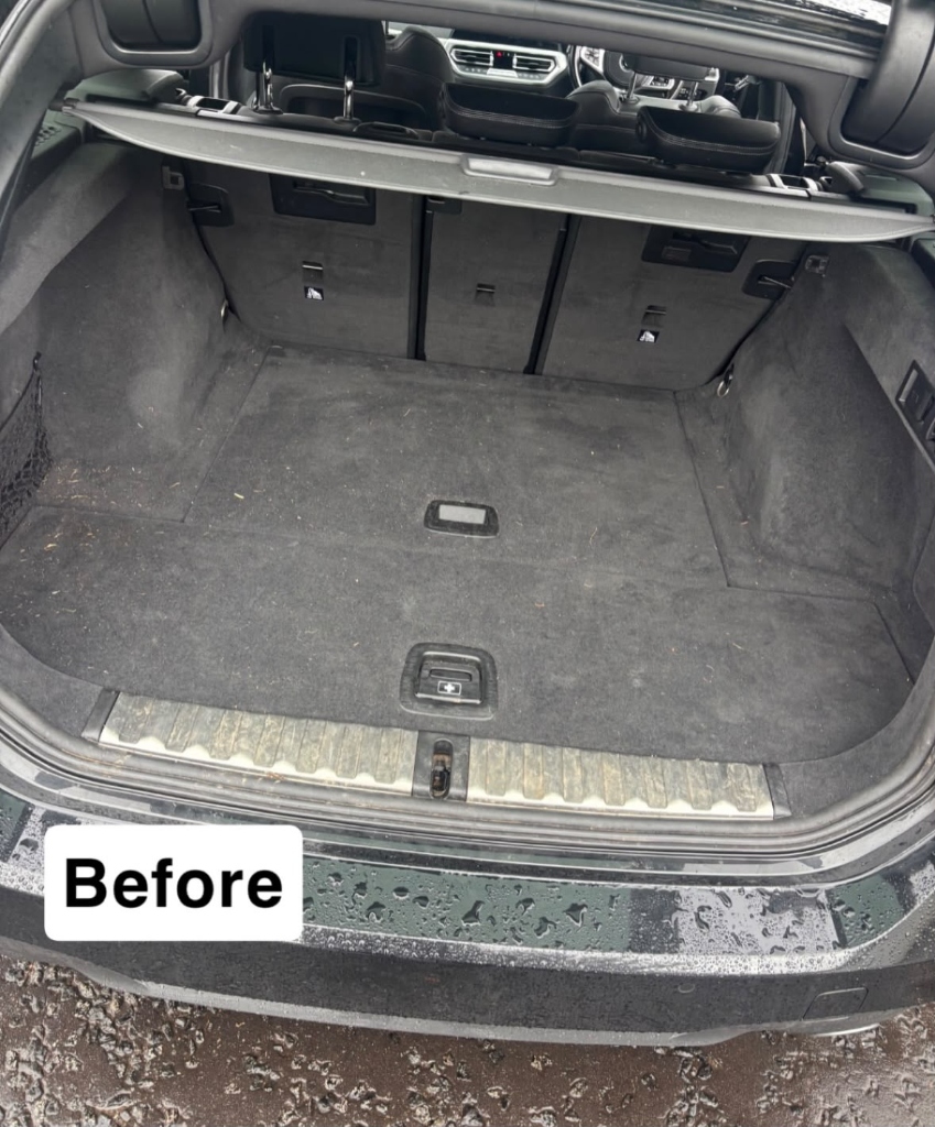 Platinum Valet Before - Dirty Boot Carpet & Debris